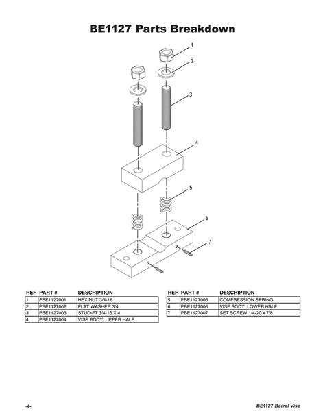 Parts for BE1127 